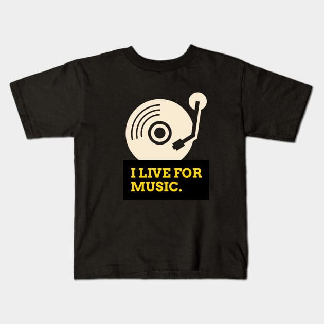 Vintage Retro Music Lover 8 Kids T-Shirt by Dippity Dow Five